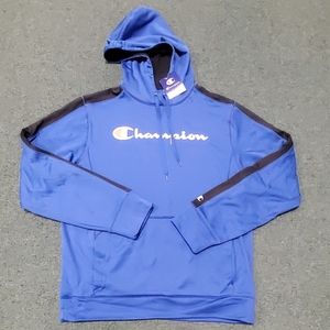 🎁 Champion Logo'd Blue Double Dry Hoodie NWT